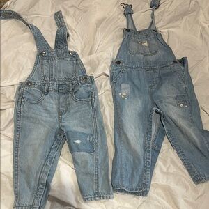 Old Navy Blue Denim Overalls Classic Bib Front